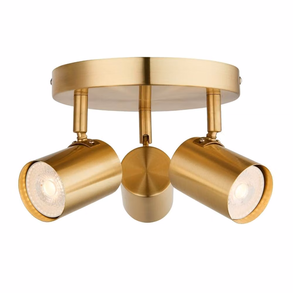 Pagazzi Hereford 3 Light Adjustable Ceiling Spotlight in Gold/Brass – 4