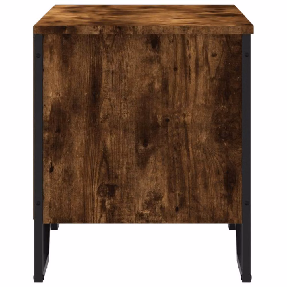 Berkfield Home Shoe Cabinet in Smoked Oak with Integrated Seat, W/D/H: 90 x 38 x 45.5 cm – 3