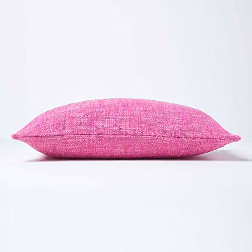 Homescapes Nirvana Pink Pure Slub Cotton Cushion Cover W/D/H: 30 x 50 x 30 cm – 2