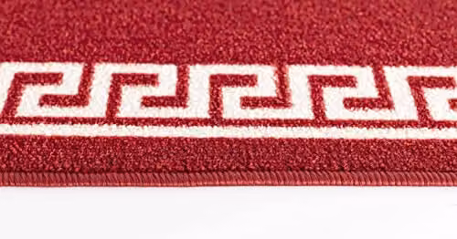 Desire Rugs Havana Greek Key Non-Slip Machine Washable Doormat, Red/White, W: 40 cm, D: 60 cm – 2