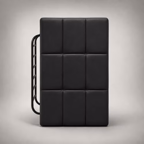 Harmin Black Faux Leather Single Bunk Bed with Modern Upholstered Design, W/D/H: 90 x 200 x 152.5 cm – 6