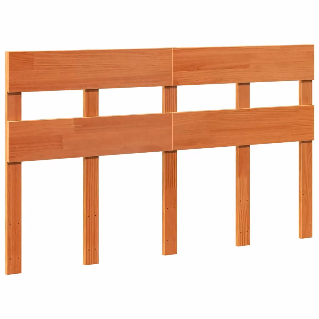 Berkfield Home Solid Wood Pine Bed Frame in Wax Brown, W/D/H: 150 x 200 cm – 3