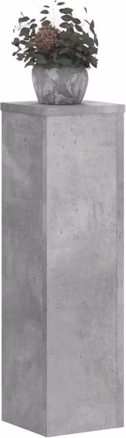 Berkfield Home 2-Piece Concrete Grey Plant Stand Set in Engineered Wood, W/D/H: 17 x 17 x 60 cm