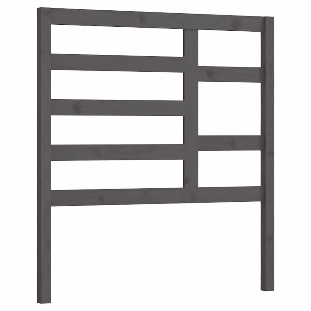 Berkfield Home Grey Rustic Solid Pine Wood Bed Headboard W/D/H: 81 x 4 x 104 cm – 2