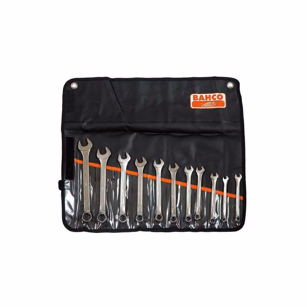 Bahco 11 Piece Chrome Vanadium Combination Spanner Set in Black – 3