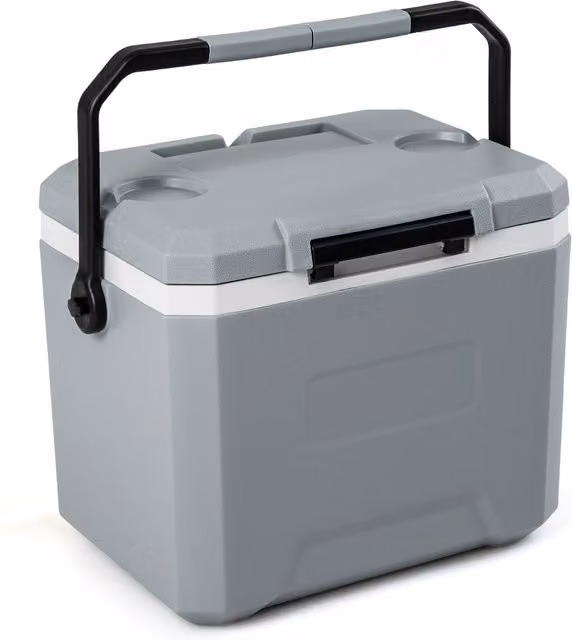 Costway 16 l Lightweight Insulated Portable Cooler with Compartments, Grey