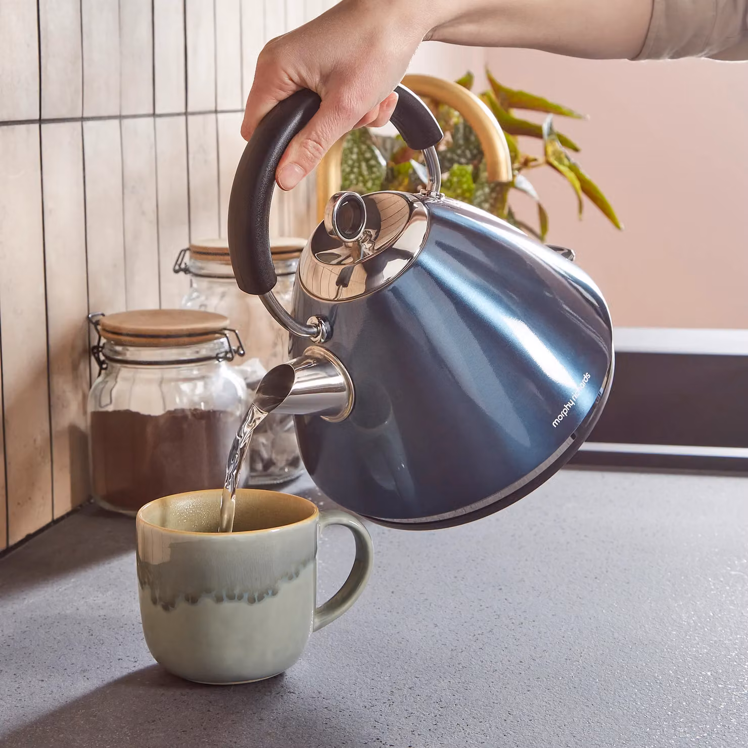 Morphy Richards Accents Metallic Kettle and Toaster Bundle in Blue – 3