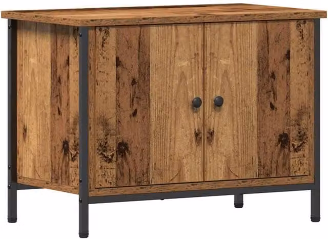Berkfield Home Old Wood TV Stand in Brown, W/D/H: 60 x 35 x 45 cm – 1