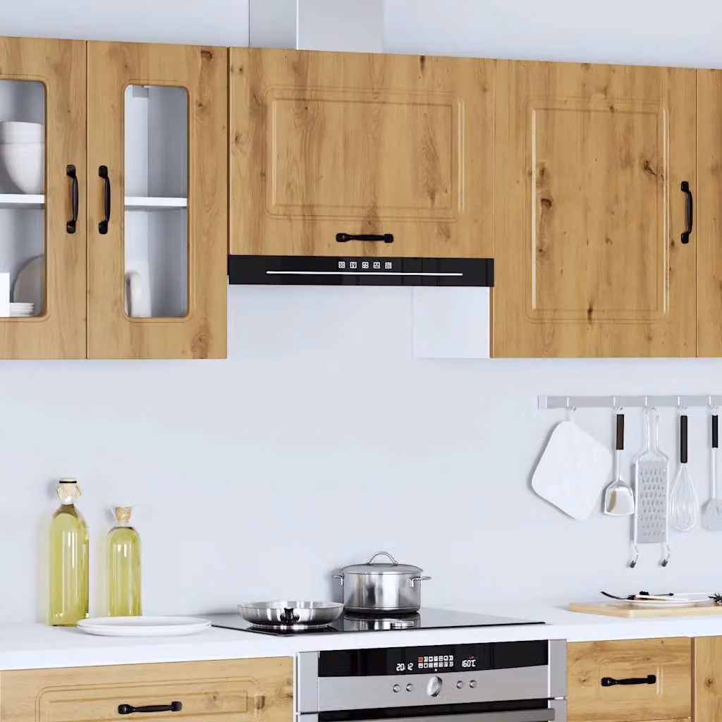 Berkfield Home Kalmar Kitchen Wall Cabinet in Artisan Oak Brown – 2