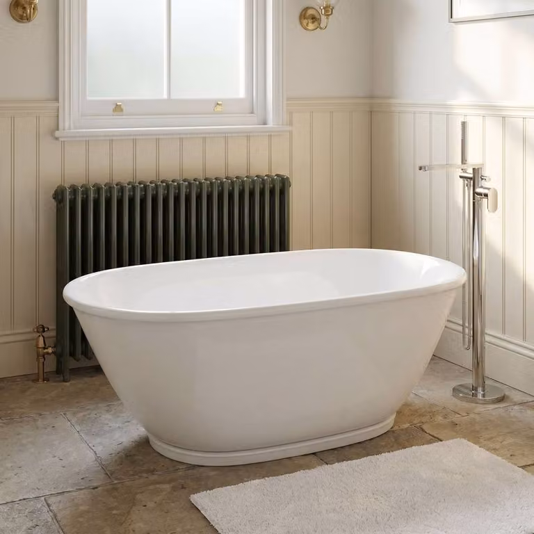 Balterley Cavendish Bath in White, W/D/H: 162.8 x 77.3 x 56.0 cm