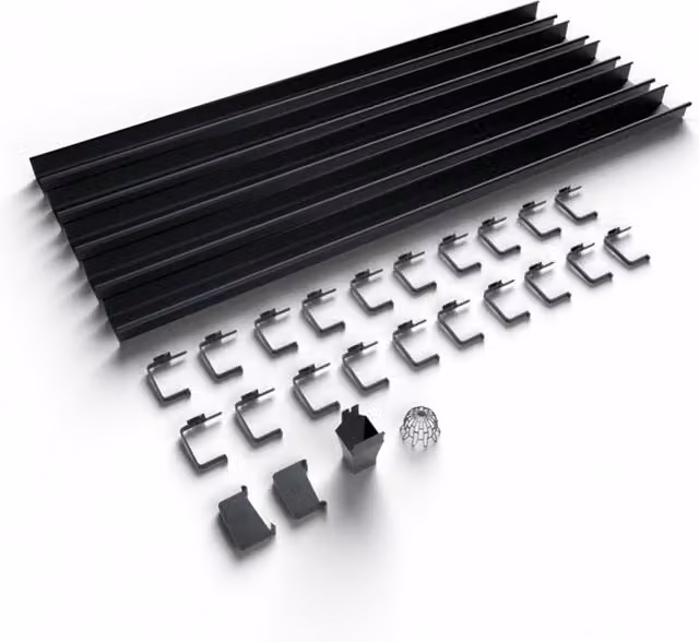 Galeco Square Steel Gutter Box in Black, 125 mm Diameter