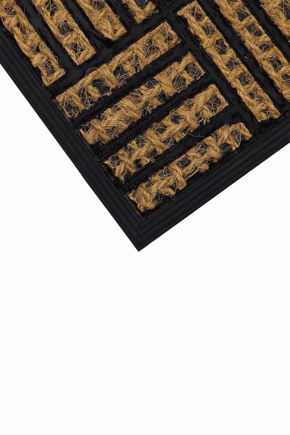 JVL Alba Woven Tuffscrape Doormat in Brown and Beige, W: 40 cm, D: 60 cm – 10