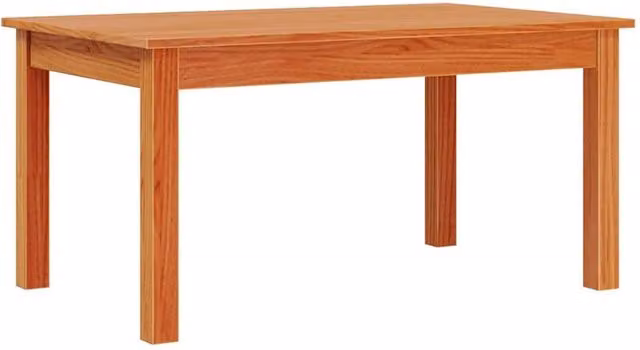 Berkfield Home Rustic Solid Pine Coffee Table, Wax Brown, W: 80 cm, D: 50 cm, H: 40 cm – 1