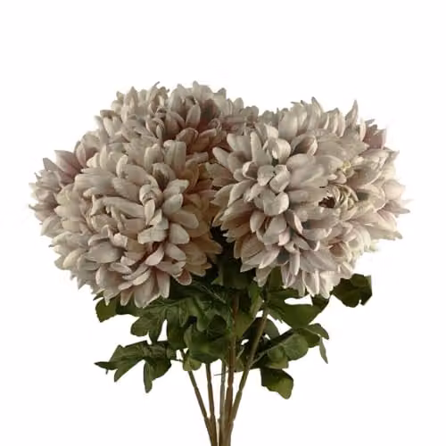 Leaf Design Chrysanthemum Artificial Textile Flowers