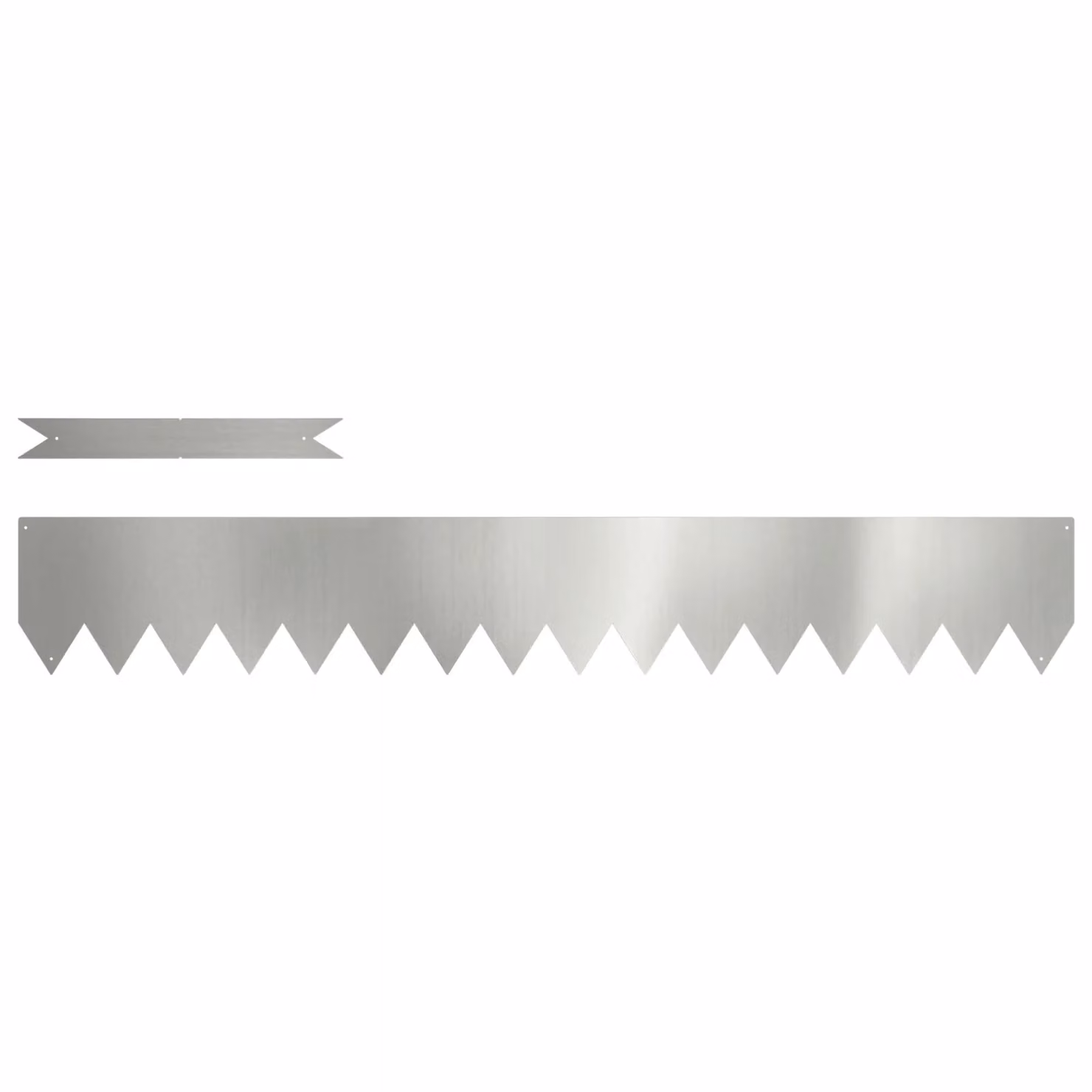 Berkfield Home Galvanised Steel Lawn Edgings, 10 Pieces, Silver, W/D/H: 100 x 0.5 x 15 cm