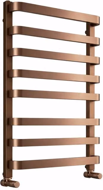Bathroom Kingdom Hastings Heated Towel Rail in Brushed Bronze, W: 50 cm, H: 80 cm