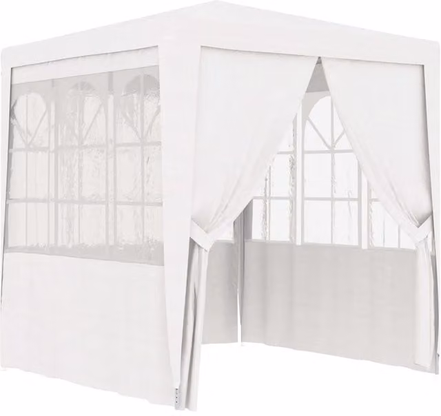 Berkfield Home Professional Party Tent with Side Walls, White, W 2 m x D 2 m