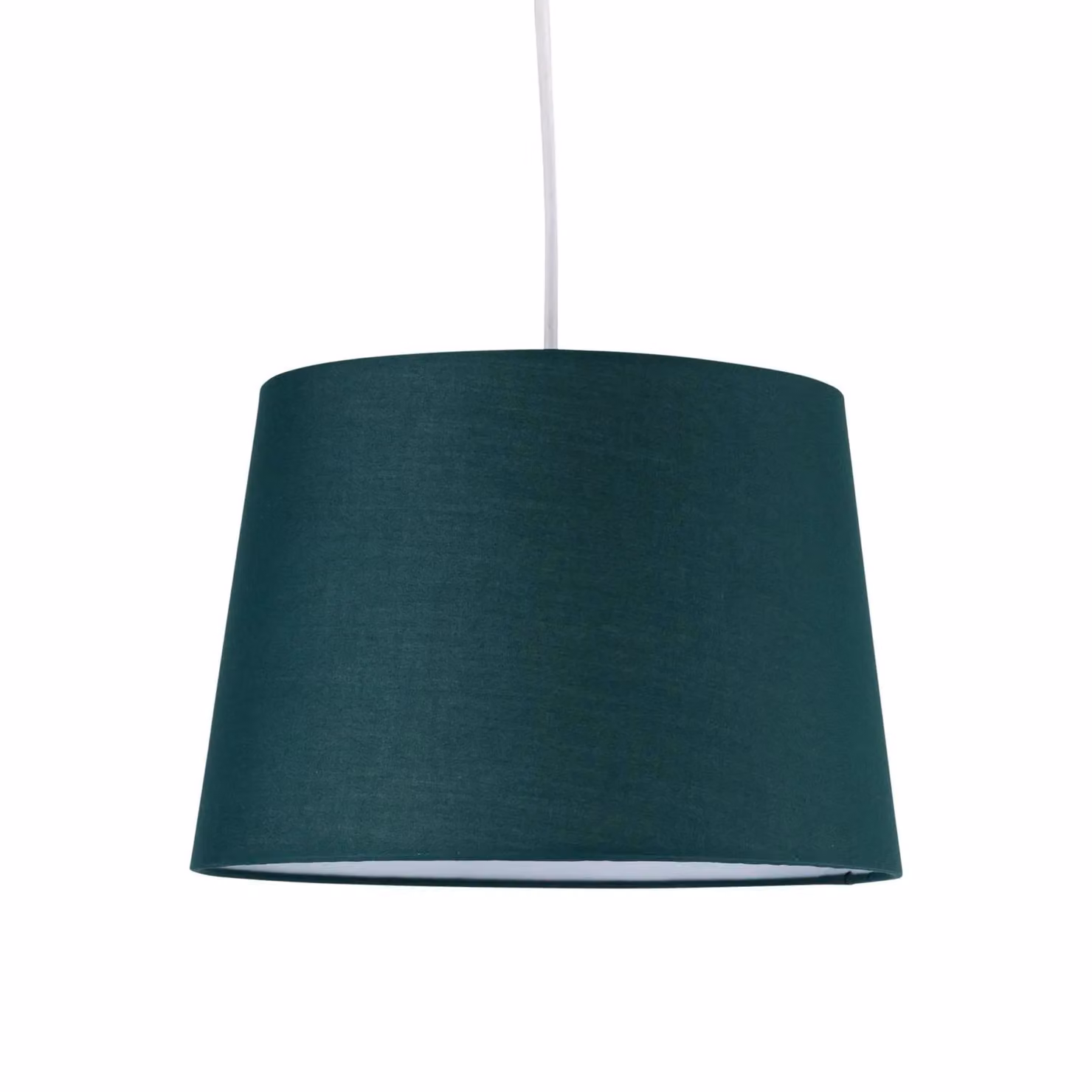 First Choice Lighting Set of 2 Modern Green Fabric Tapered Cylinder Pendant Lamp Shades, Diameter: 28 cm – 2