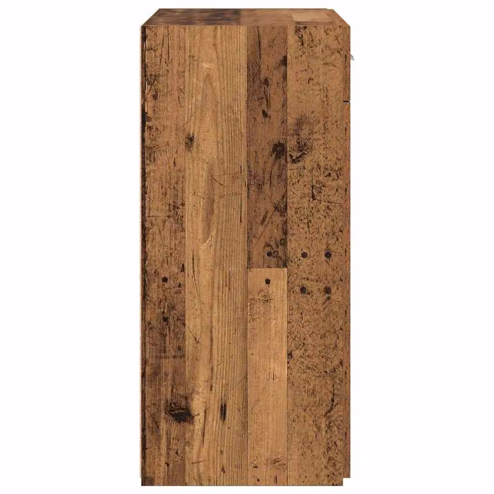 Berkfield Home Rustic Oak Wood Storage Cabinet in Brown, W/D/H: 80 x 42.5 x 93.5 cm – 3