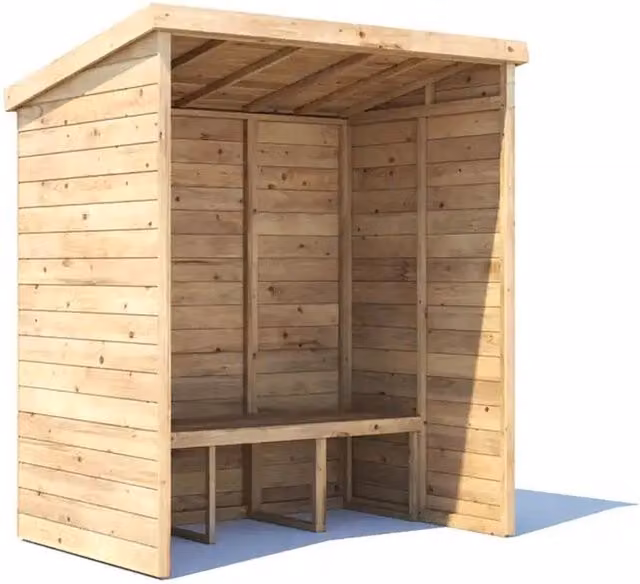 Dunster House Garden Arbour with Pent Roof in Brown