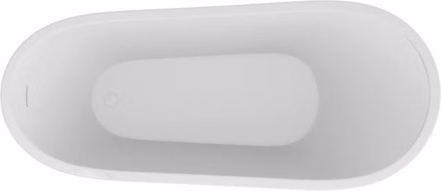 Balterley Modern Slipper Freestanding Oval Acrylic Bath in White W/D/H: 226.0 x 74.0 x 72.5 cm – 1
