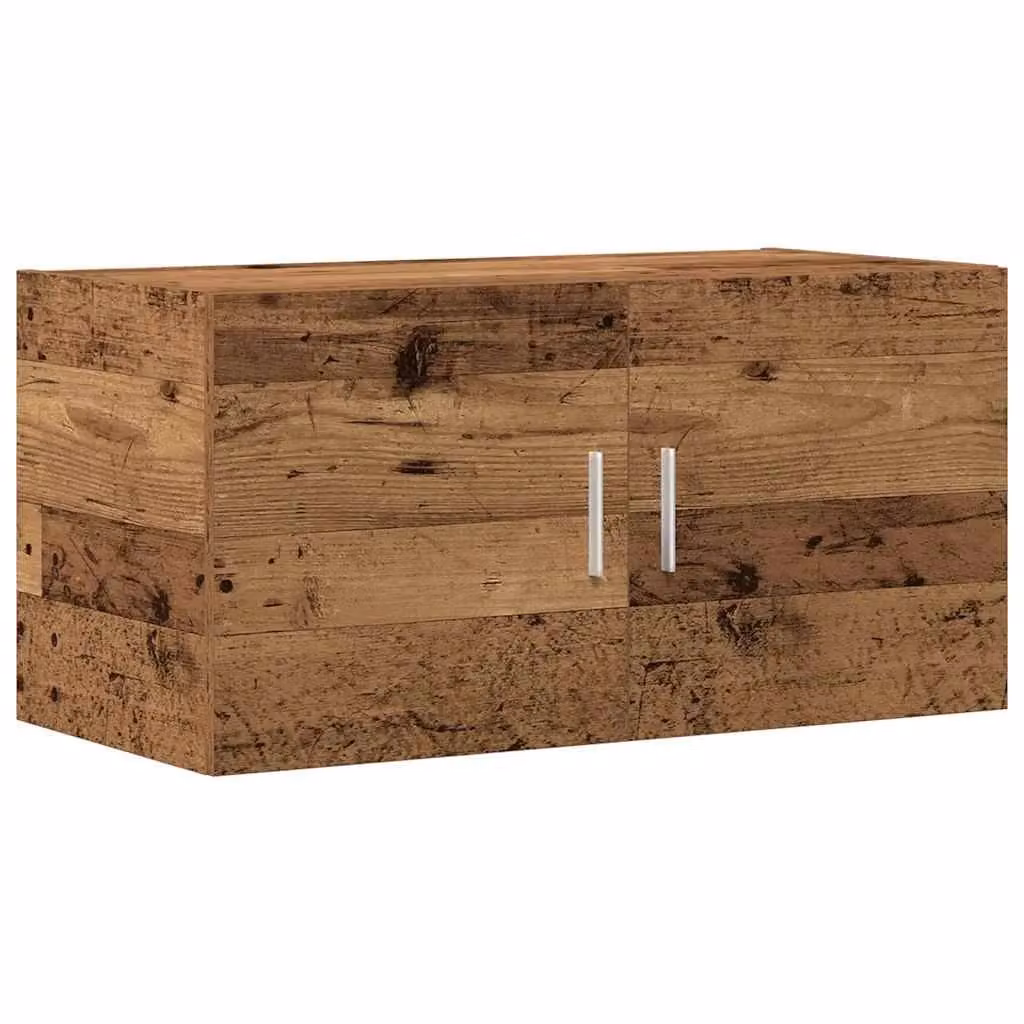 Berkfield Home Wall Cabinet in Old Wood Brown, W/D/H: 80 x 40 x 39 cm – 1