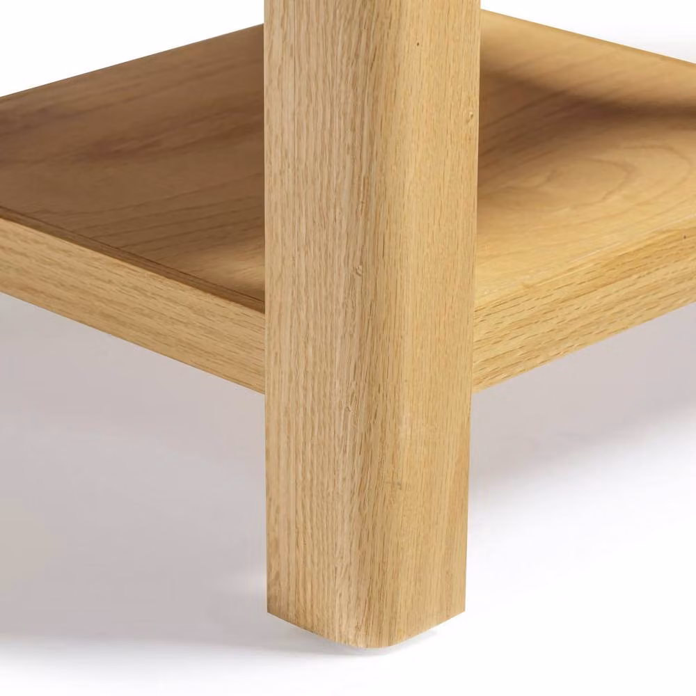 FurnitureboxUK Belle 1 Drawer Solid Oak Wood Bedside Table in Light Brown – 3