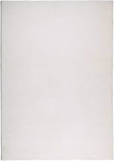 Berkfield Home IZA Short Pile Scandinavian Style Geometric Rug in Beige and White, W: 140 cm, L: 200 cm – 1