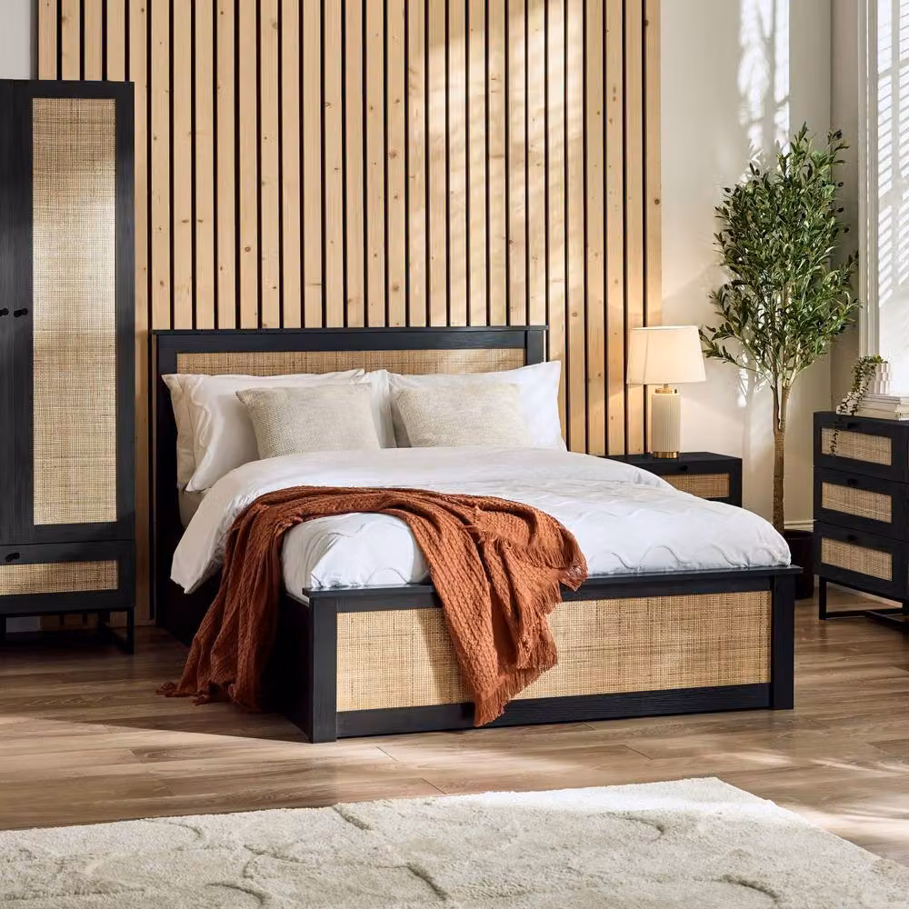 Cheshire Zinc Modern Upholstered Ottoman Bed in Black, King Size (W/D: 150 x 200 cm) – 3