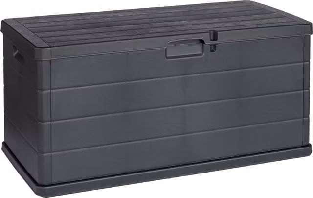 Idooka Large 340L Plastic Garden Storage Box in Anthracite Dark Grey