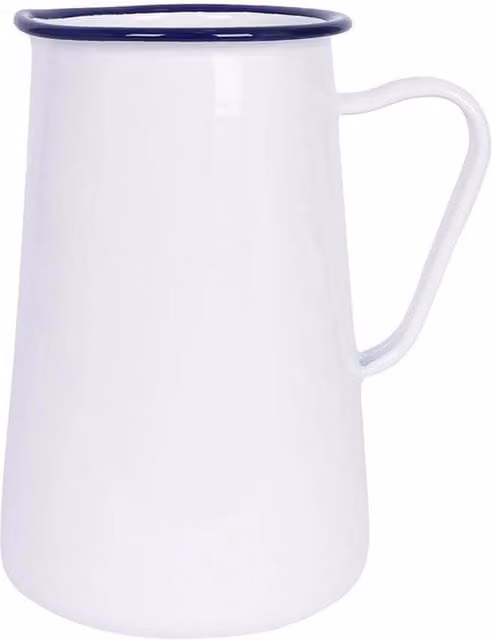 VOGREX White Enamel Water Jug, 2.1 l