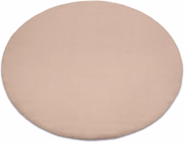 RugsX Bunny Rug in Beige, Diameter: 100 cm