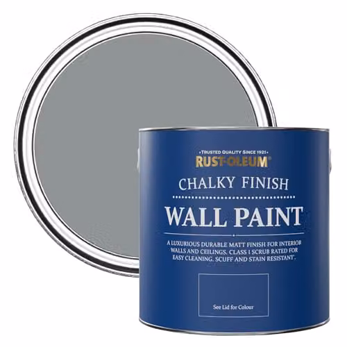 Rust-Oleum Chalky Matt Wall Paint in Anthracite Grey, 2.5L