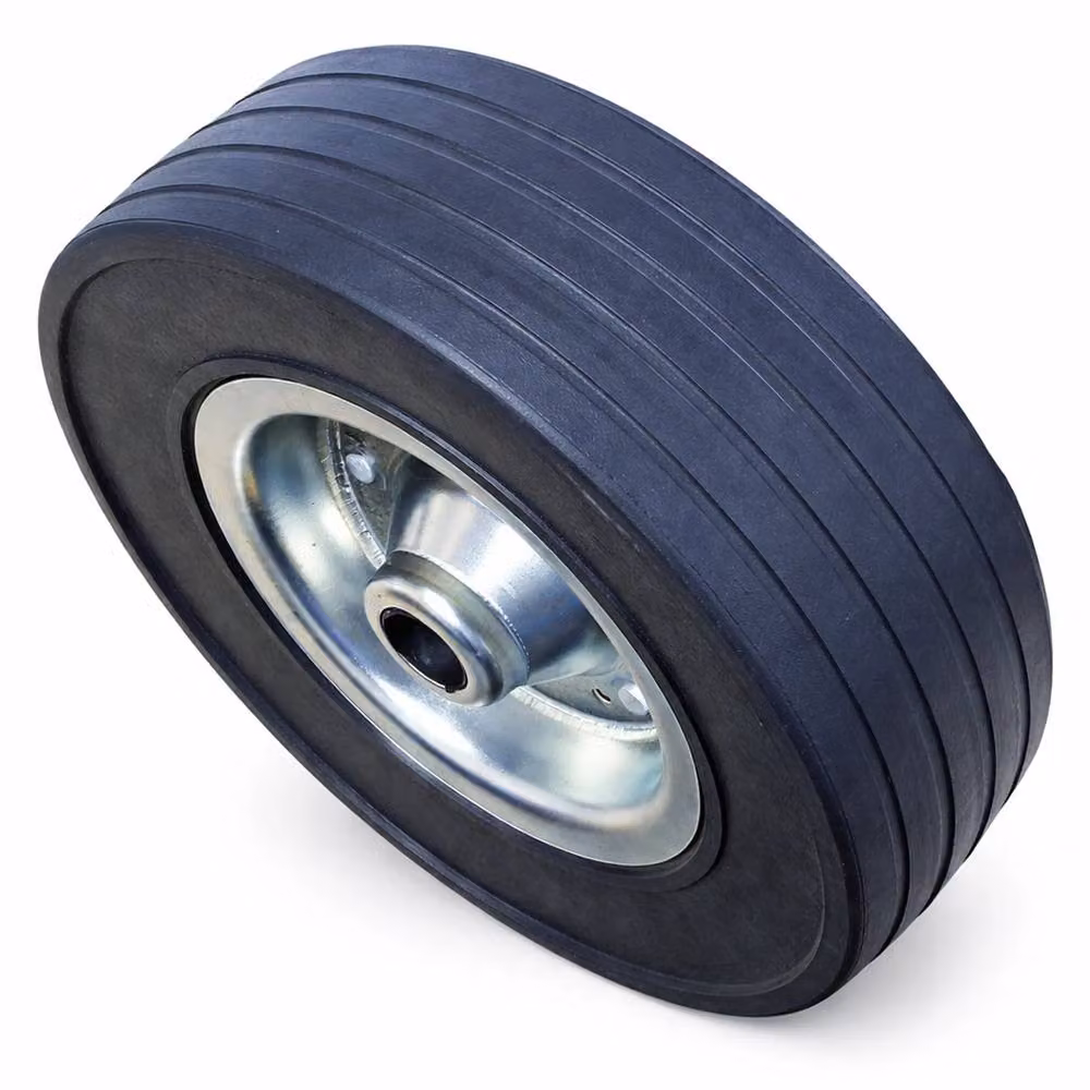 Nordara Heavy Duty Solid Jockey Wheel for Caravans, Trailers and Horseboxes, Black, Diameter: 220 mm, Width: 65 mm – 3