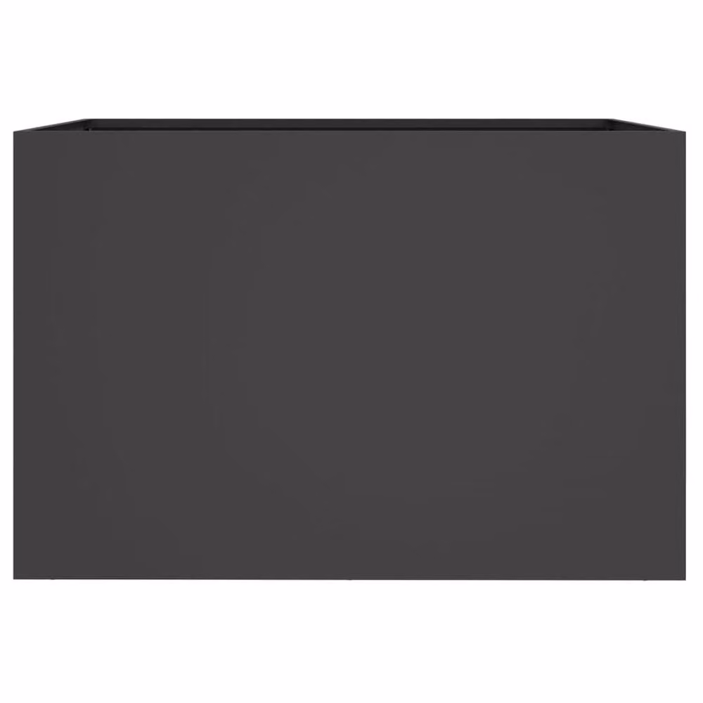 Berkfield Home Steel Planter Tub, Black, W: 62 cm, D: 47 cm, H: 46 cm – 3