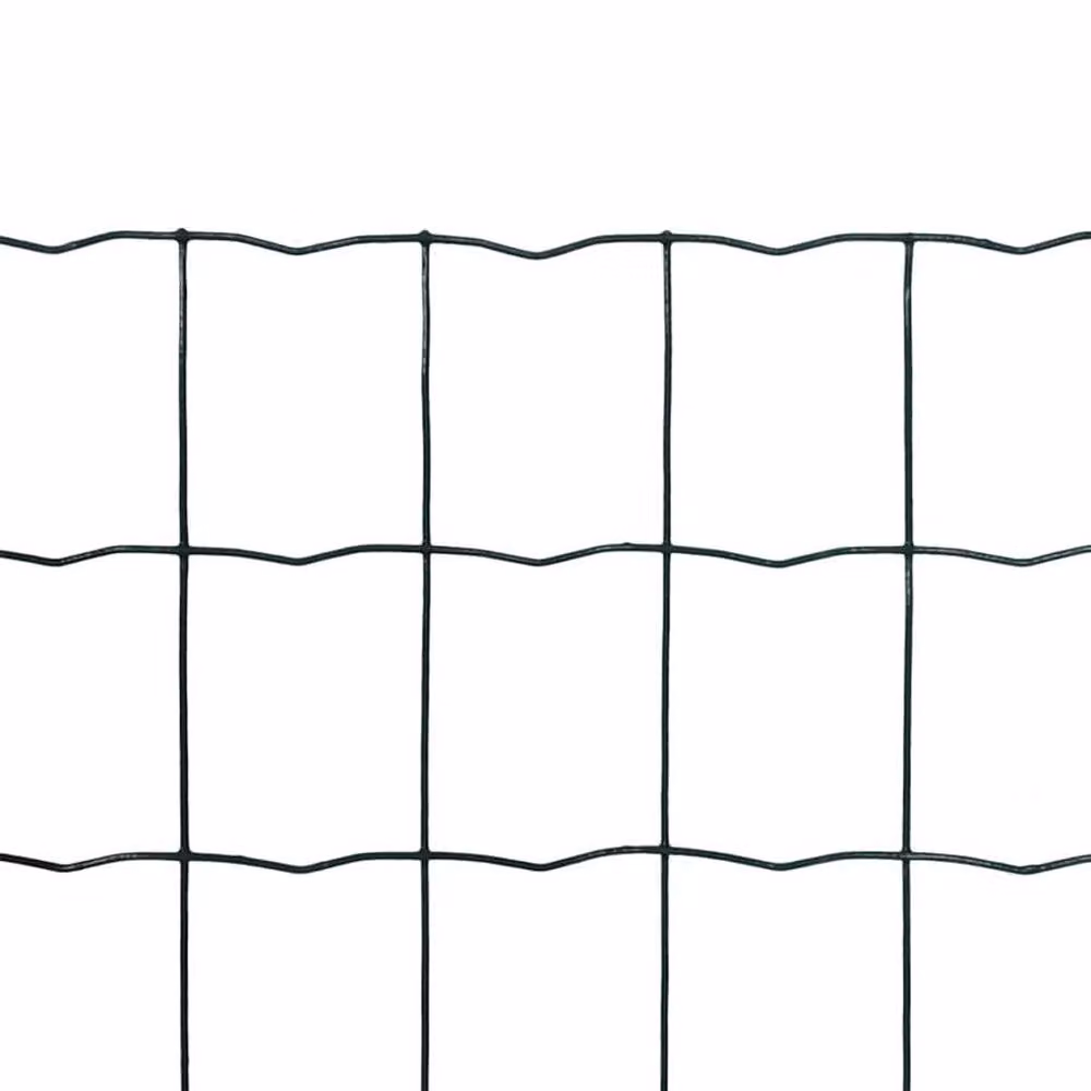 Berkfield Home Beautiful Euro Fence Steel PVC Coated Green W: 10 m, H: 1.2 m – 3