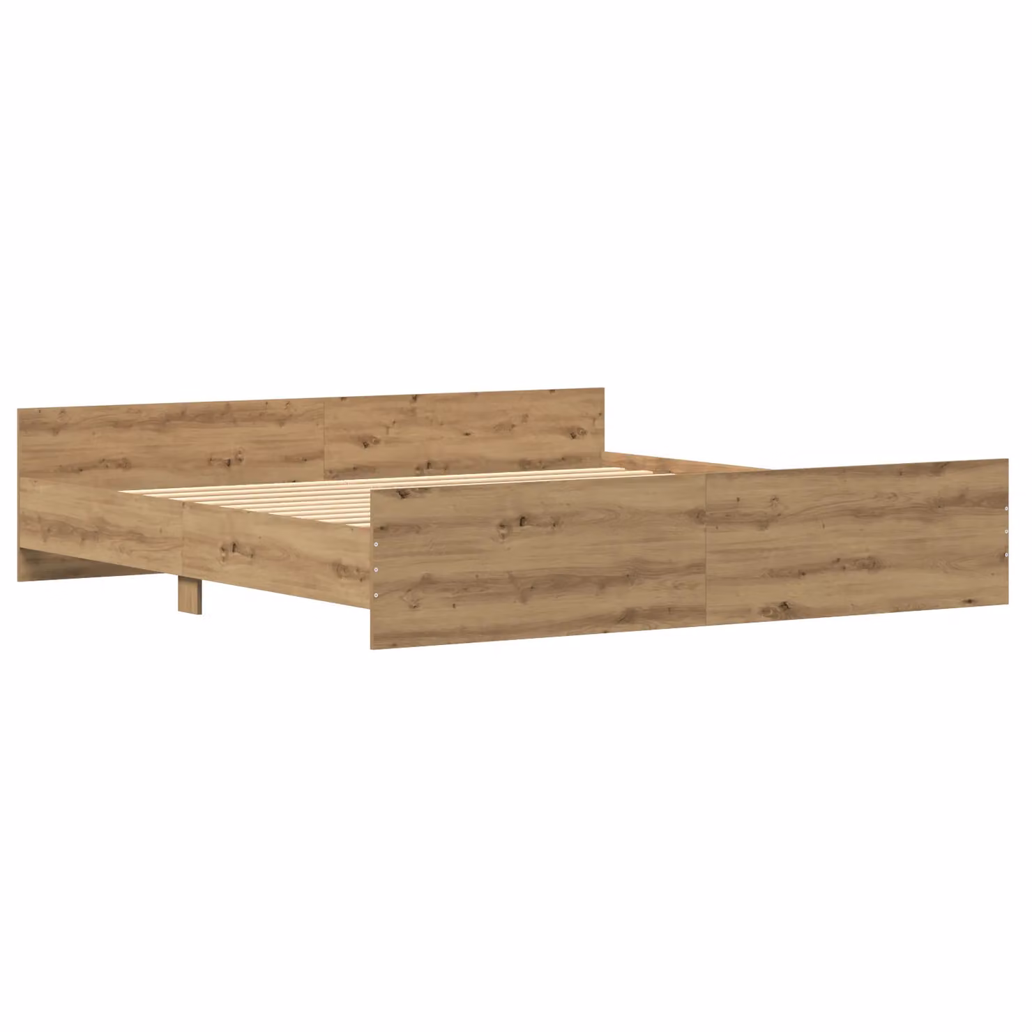 Berkfield Home Artisan Oak Bed Frame in Brown, Engineered Wood, 200 x 200 cm – 2
