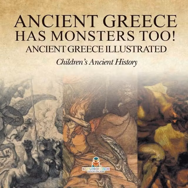 Baby Professor Ancient Greece Has Monsters Too Illustrated Colour Book