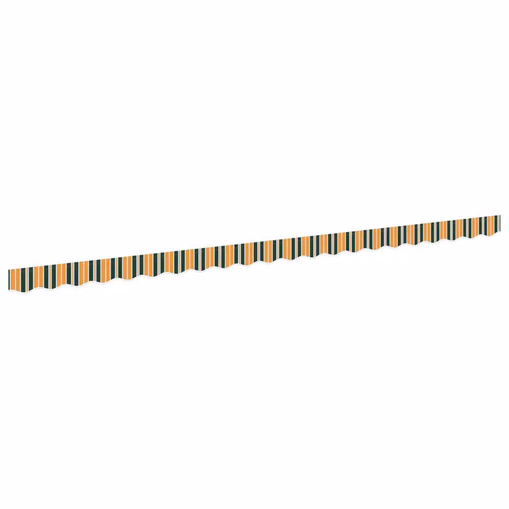 Berkfield Home Striped Awning Valance in Green and Yellow, W: 4.8 m x H: 0.2 m – 2