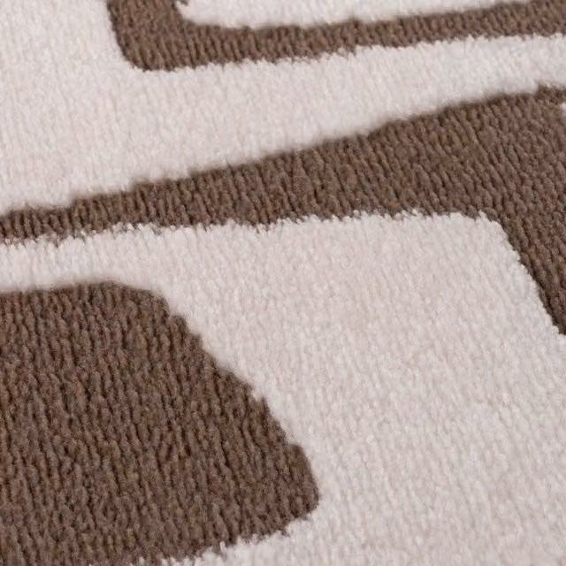 The Rugs Loft Modern Abstract Textured Runner, Green and Brown, W/D/H: 80 x 300 cm