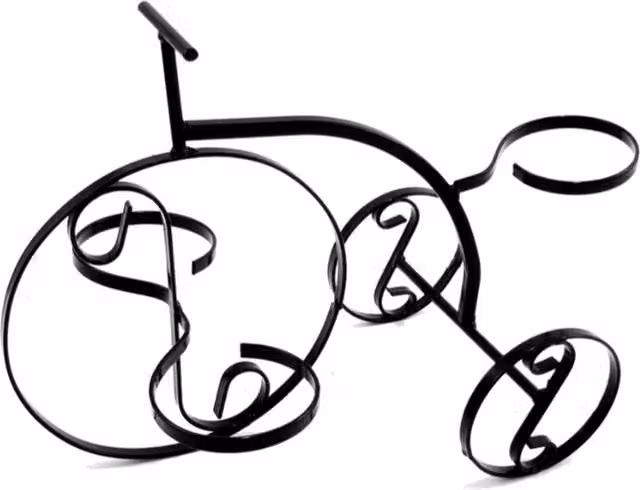Garden Pride Black Metal Trike Planter