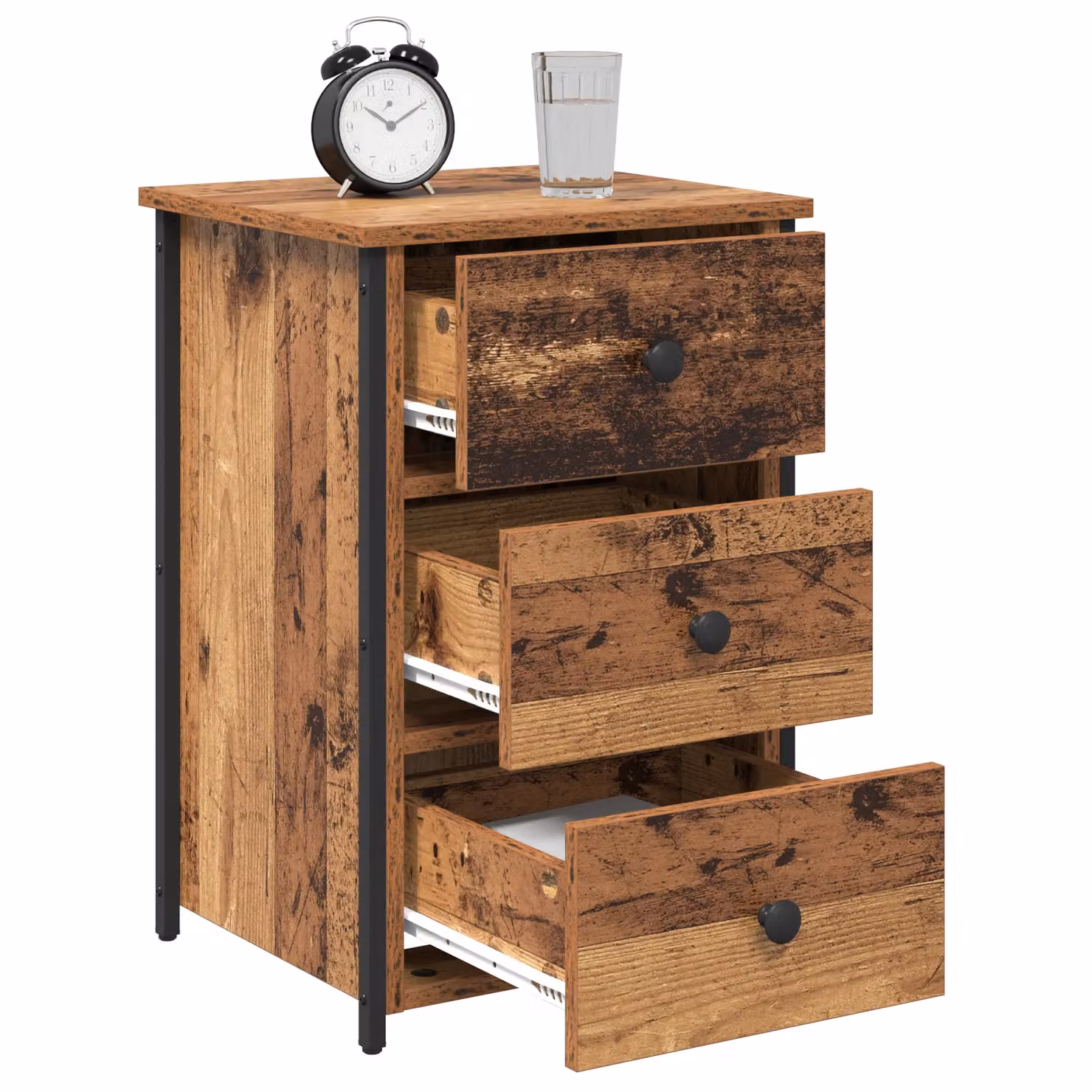 Berkfield Home Old Wood Rustic Medium Table in Brown – 3