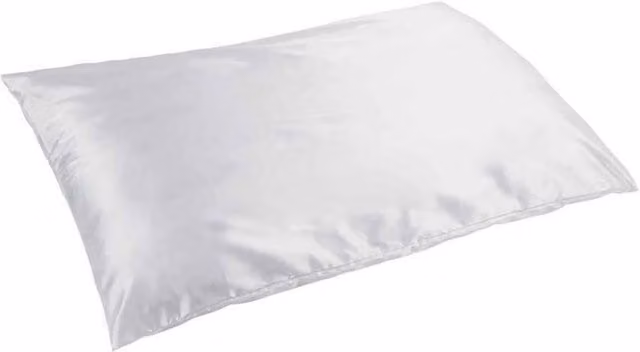 Towel City White Mako Satin Plain Pillowcase with Concealed Zip