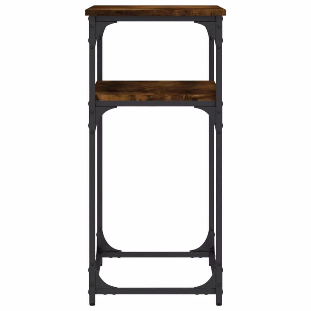 Berkfield Home Smoked Oak Console Table, Brown, W/D/H: 75 x 35.5 x 75 cm – 4