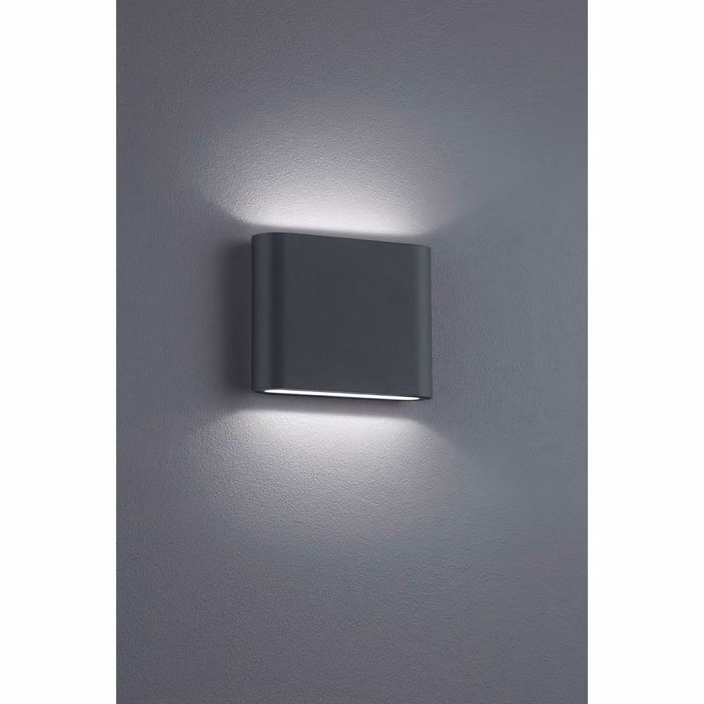 Netlighting Thames II Outdoor Up Down Wall Lamp in Anthracite Black, IP54, 11 cm – 2