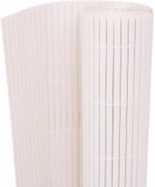 Berkfield Home Double-Sided PVC Garden Fence, White, H: 110 cm, W: 500 cm
