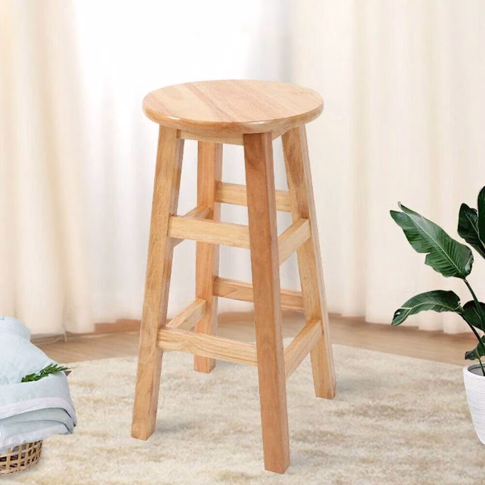 FLAVORA Wooden Breakfast Bar Stool in Natural Brown – 2