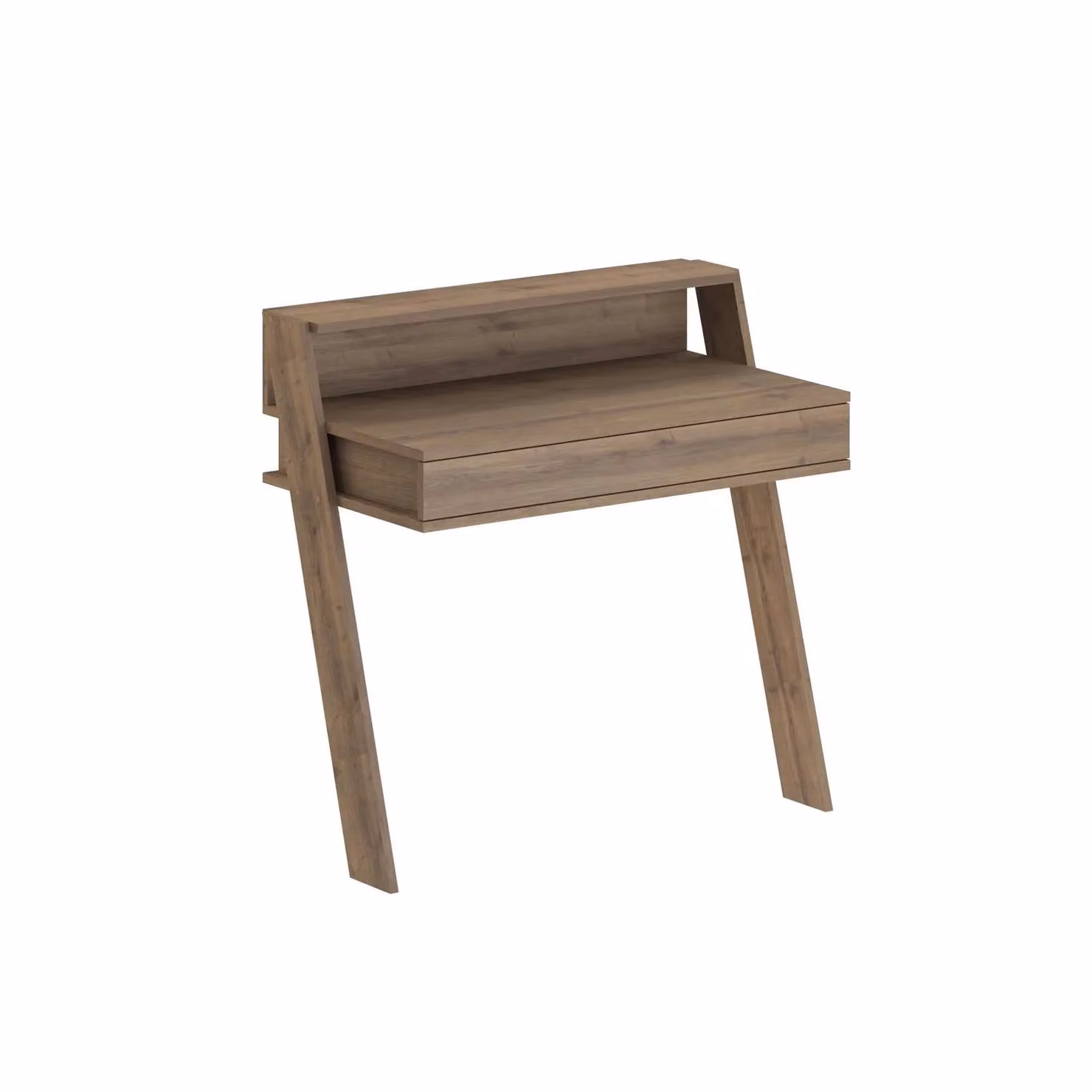 FWStyle Modern Wall Mounted Writing Desk with 1 Drawer in Grey and Oak Finish – 2