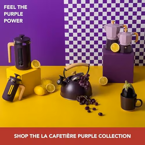 La Cafetiere Whistling Kettle in Purple, 1.6L – 4