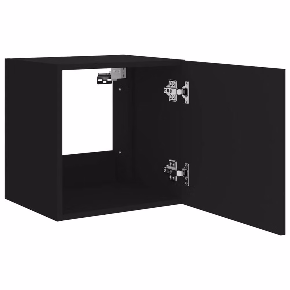 Berkfield Home Modern TV Wall Cabinet with LED Lights in Black, W/D/H: 40.5 x 35 x 40 cm – 7